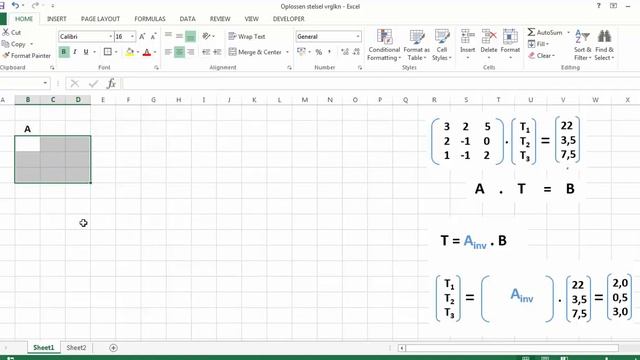 In Excel oplossen van stelsel van eerste graads vergelijkingen смотреть онлайн