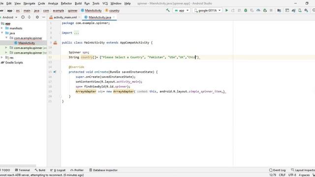 Learn how to Add Spinner in your app|Android Spinner Tutorial| How to code spinner in android studi смотреть онлайн