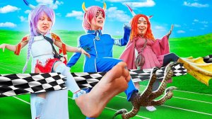 Huge legs 24 hours in the demon camp! Emilie series!