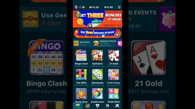 Pocket 7 games - Tile Blitz $1 cash win/ Bonus matches tutorial on looses ? смотреть онлайн
