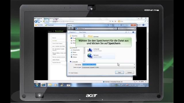 Iconia Tab W500 - Wie man das Klick Problem rechts unten auf dem Bildschirmrand behebt смотреть онлайн