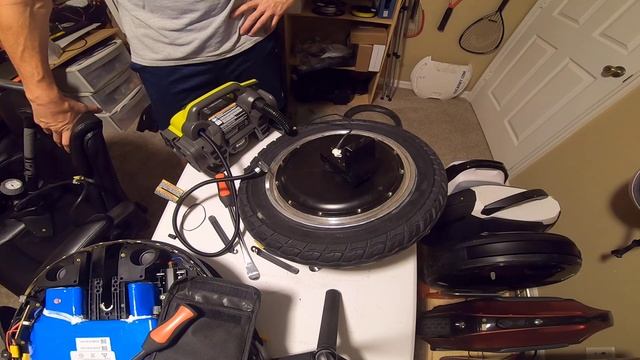 Changing the tire and inner tube - KingSong 16X смотреть онлайн