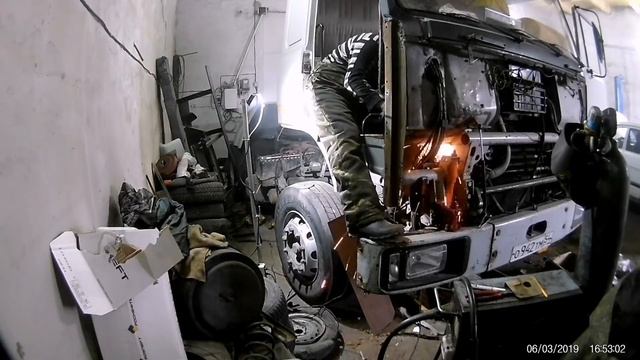 Ремонт кабины МАЗ. Часть-1, сварка. смотреть онлайн
