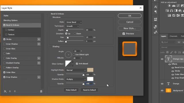 Photoshop 3d Text effect - Orange PSD Text Effect - VecArt смотреть онлайн