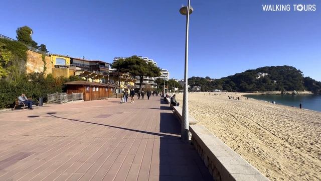 4K Lloret de Mar (Catalonia, Spain) from Beach to Beach Walking Tour • Part 1 • January 2022 смотреть онлайн
