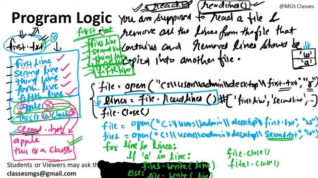 XII - CS Practical #8 : Remove all lines that contain character 'a' in file & write it to other fil смотреть онлайн