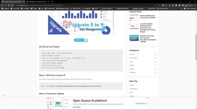 Dashboard V13 update 8 to Laravel 9 | Sample Template смотреть онлайн