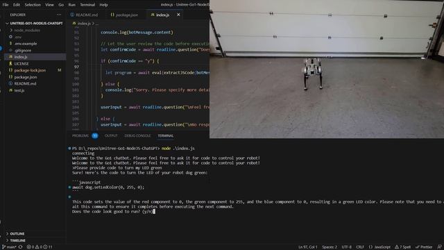 ChatGPT with Unitree Go1 Pro and Go1 EDU using Go1-JS Library смотреть онлайн