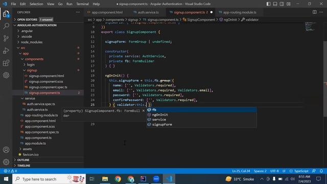 Angular Authentication + Spring Security | Signup User Rest API | Part 3 | Reactive Forms in Angula смотреть онлайн
