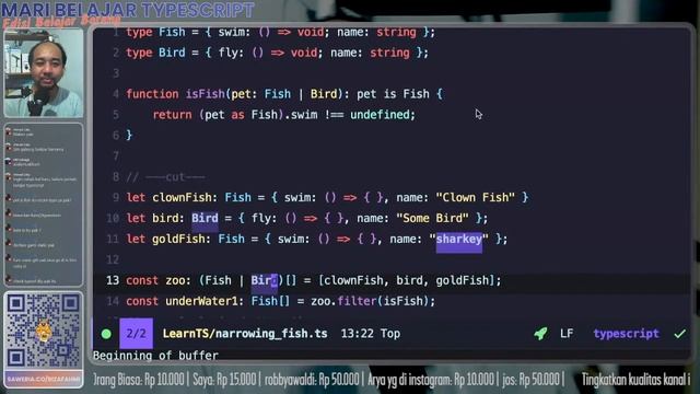 ? Belajar Konsep Narrowing Bagian 2 - Edisi Belajar TypeScript смотреть онлайн