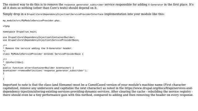 Drupal: Remove the X-generator header from the response (5 Solutions!!) смотреть онлайн