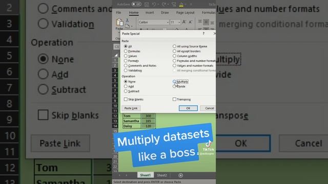 How to multiply set of data in one click #excel #productivity #exceltips #microsoft #office #hr смотреть онлайн