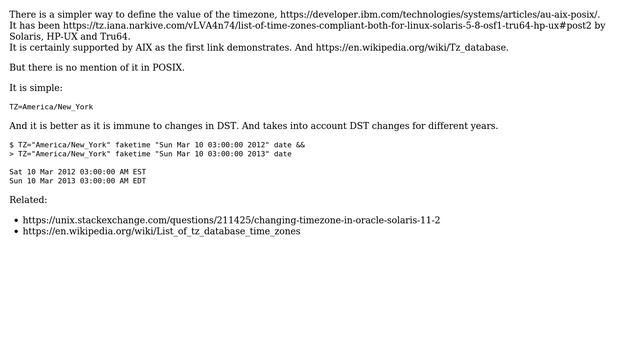 Unix & Linux: Is it planned to incorporate the Olson database for TZ in POSIX for `date`? смотреть онлайн