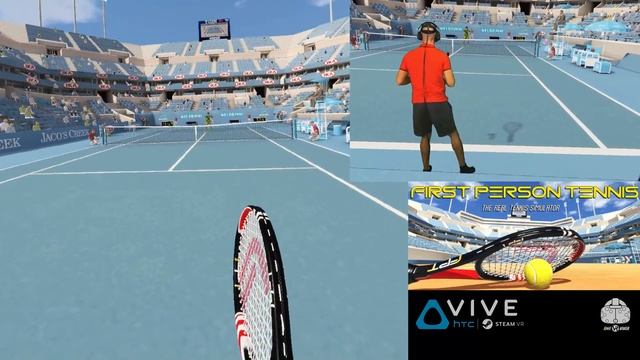 VR TENNIS SIMULATOR IN MIXED REALITY - First Person Tennis HTC Vive Gameplay in Virtual Reality! смотреть онлайн