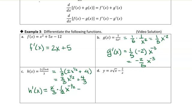 8.0i Derivatives and the Power Rule: Example 3 смотреть онлайн