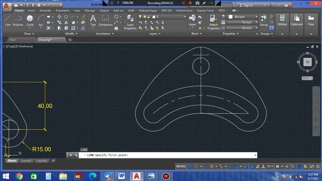 AutoCAD 8-dars. 2D chizma chizish смотреть онлайн