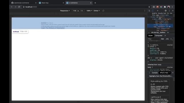 E-commerce in React Using the MERN Stack: Lesson 1 - Build A Call To Action смотреть онлайн