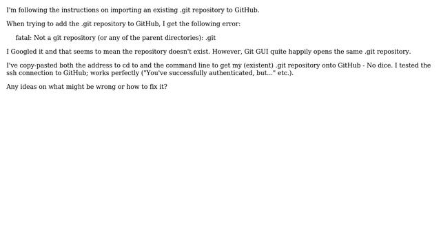 Not a git repository (or any of the parent directories): .git (And yet the repository exists) смотреть онлайн