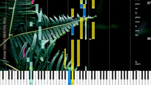 🎹Chord & Lyrics, I Know Him So Well, Tim Rice, Synthesia Piano