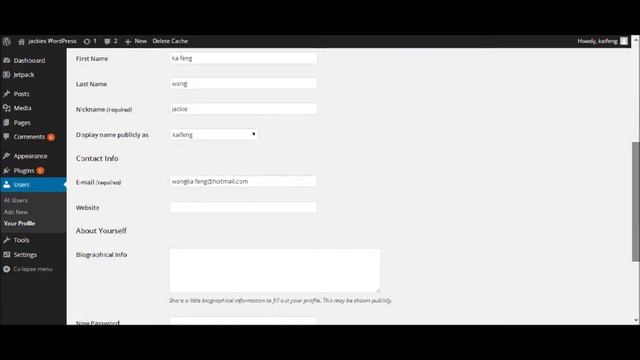 How To Change The Password In Your Wordpress Account