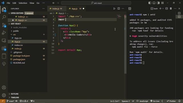 Ant Design UI LIbrary with React Js App | Integration and Components Usage смотреть онлайн