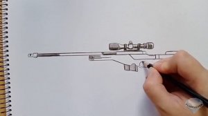 Как нарисовать AWM "SPORT V2" из STANDOFF2 || How to draw an AWM SPORT V2 from STANDOFF2