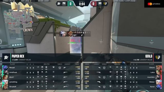 GEN vs PRX — VALORANT Masters Madrid — Playoffs Ronda 1 — Mapa 1 смотреть онлайн