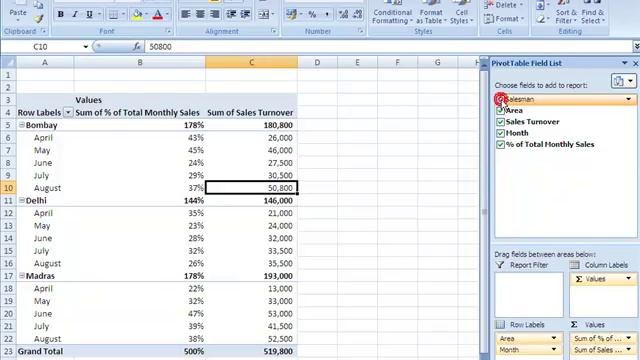 Pivot Table - MS Excel Tutorial in Hindi смотреть онлайн