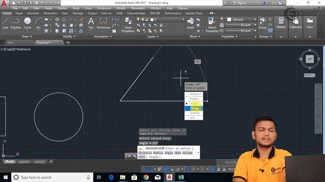How to Use ID, Distance, Radius, Angle, Area, List Commands In AutoCAD смотреть онлайн