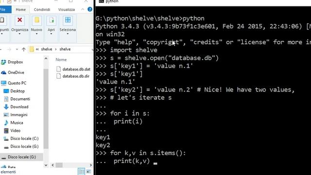 Python: use of shelve to store data смотреть онлайн