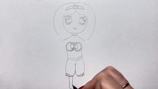 Как нарисовать Милую Девочку/Каваи Принцессы Дисней/Кавайный рисунок /girls cute kawaii drawings. смотреть онлайн