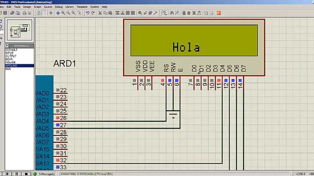 PROGRAMACION LCD CON ARDUINO SIMULACION EN PROTEUS