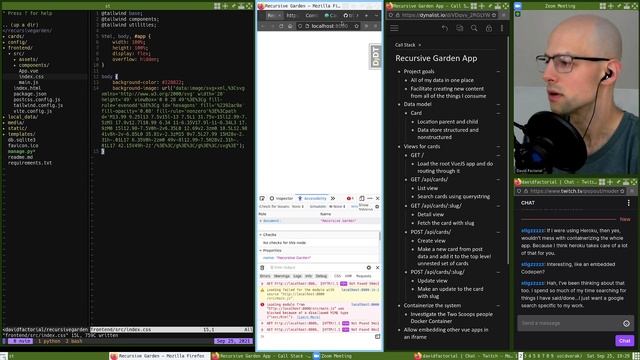 Building my websites recursivegarden.com and davidfactorial.com in Django/TailwindCSS/VueJS смотреть онлайн