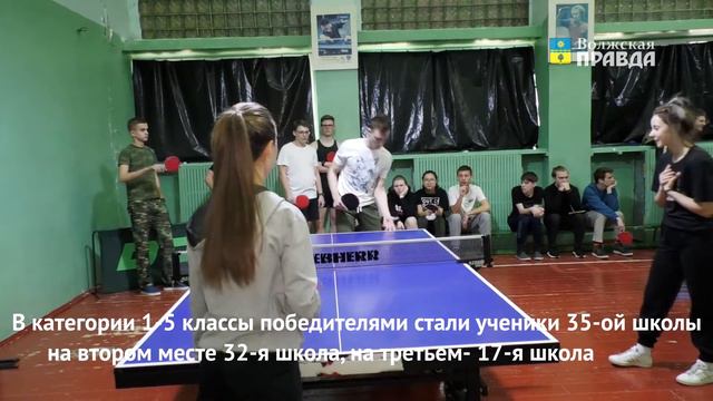В спортшколе №3 проходит турнир "Кубок мэра" по настольному теннису среди школьных команд смотреть онлайн