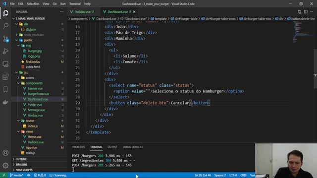 Curso de Vue 3: #28 - Criando a tela de pedidos (Dashboard) смотреть онлайн