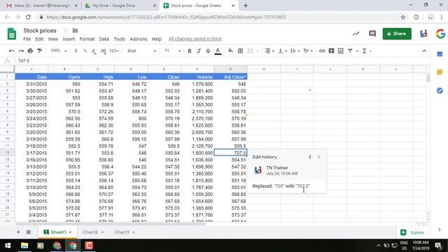 How to View the Edit History In Google Sheets смотреть онлайн