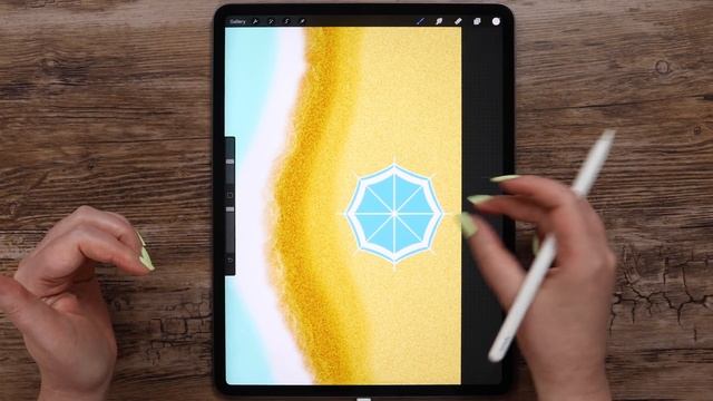Easy Beach Drawing in Procreate / In-Depth iPad Painting Tutorial смотреть онлайн