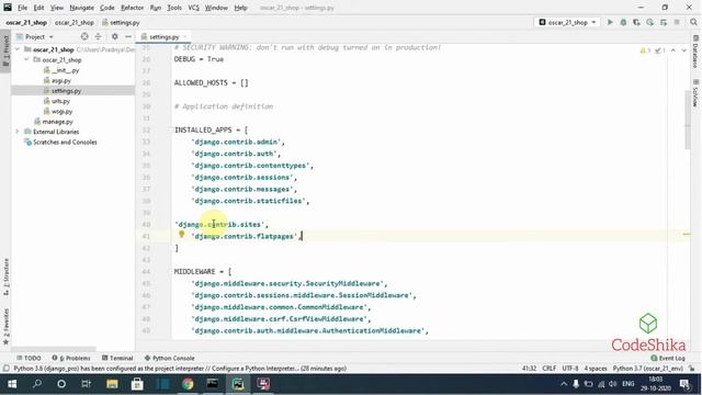 #1 Django Oscar 2.1 tutorials | Setting up the Environment смотреть онлайн