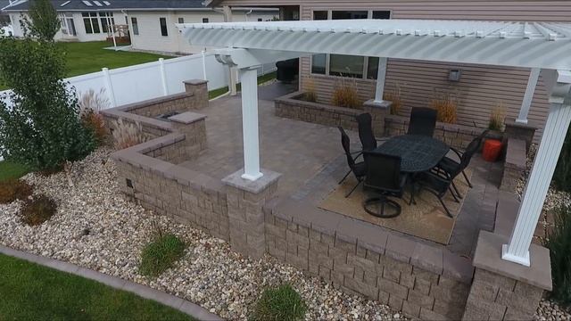 Oasis Landscapes - Hardscape Patio w/Pergola Fly Over смотреть онлайн