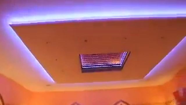 Контражурная подсветка потолка с Infinity Mirror в центре смотреть онлайн