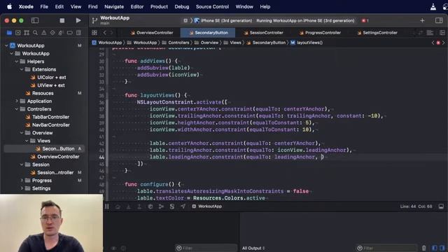 [#3. Приложение на UIKit] Создаем кастомную кнопку для приложения тренировок