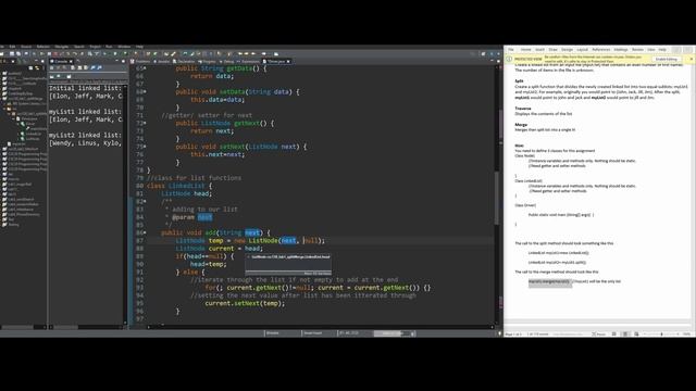 SplitMerge Linked List and List Node | Data Structures and Algorithm Analysis Lab1 смотреть онлайн