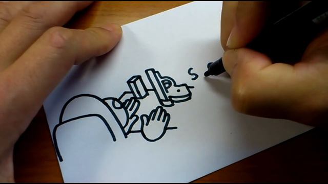 How to turn words CUP SONG（AMONG US Cup Song）into a cartoon - How to draw doodle art on paper смотреть онлайн