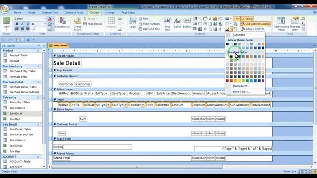 Purchase Sale Database in access Part 19 - Customer wise sales Report смотреть онлайн
