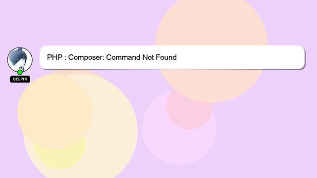 PHP : Composer: Command Not Found смотреть онлайн