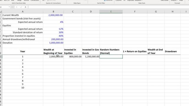 Monte Carlo Simulation for Wealth Planning in Excel - Part 1 смотреть онлайн