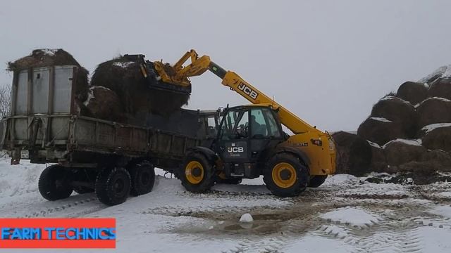 Работа тракторов в хозяйстве. (Часть 5) Погрузка сенажа и соломы. смотреть онлайн