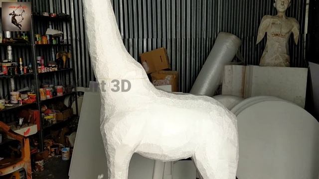 wild animal giraffe sculpture in Styrofoam/ thermocol смотреть онлайн