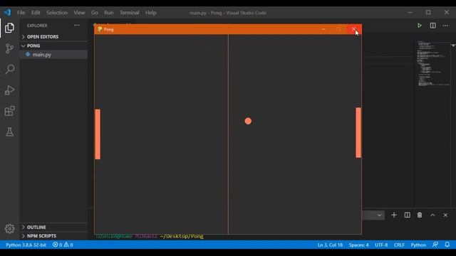 Pygame Tutorial. Pong game #4 смотреть онлайн