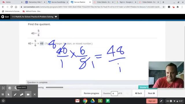 1-4 Practice and Problem Solving Envision Grade 6 Dividing Fractions смотреть онлайн